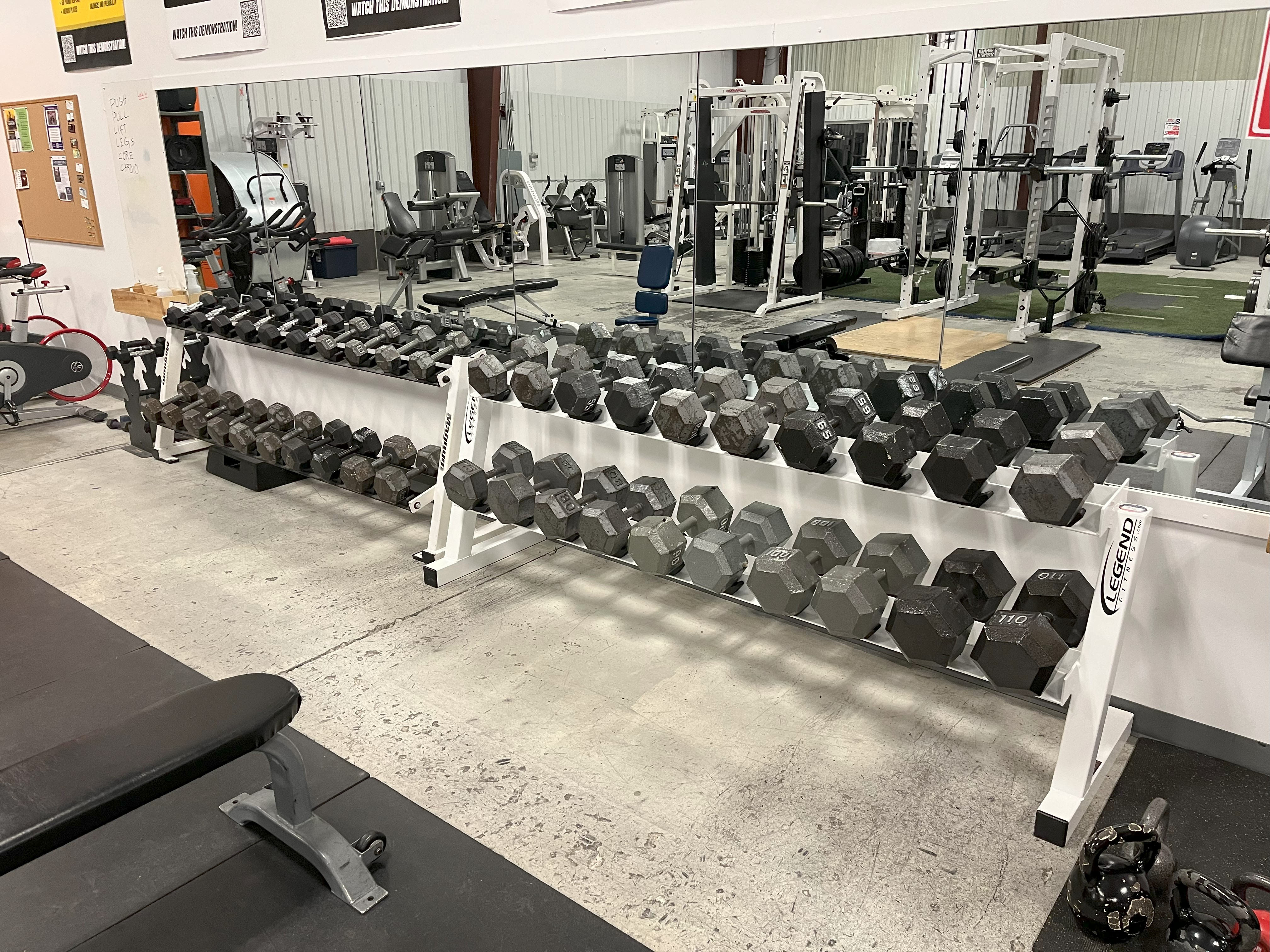 Dumbbell rack.