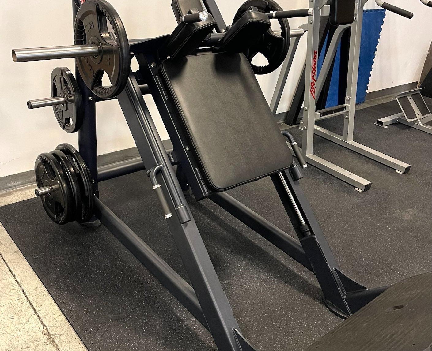 Hack squat machine.